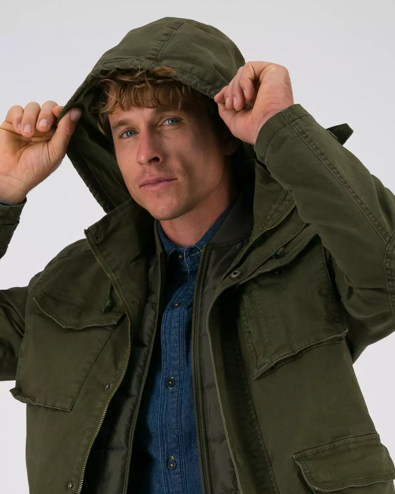 K-Way Elements Men’s Safari 3-in-1 Canvas Field Jacket